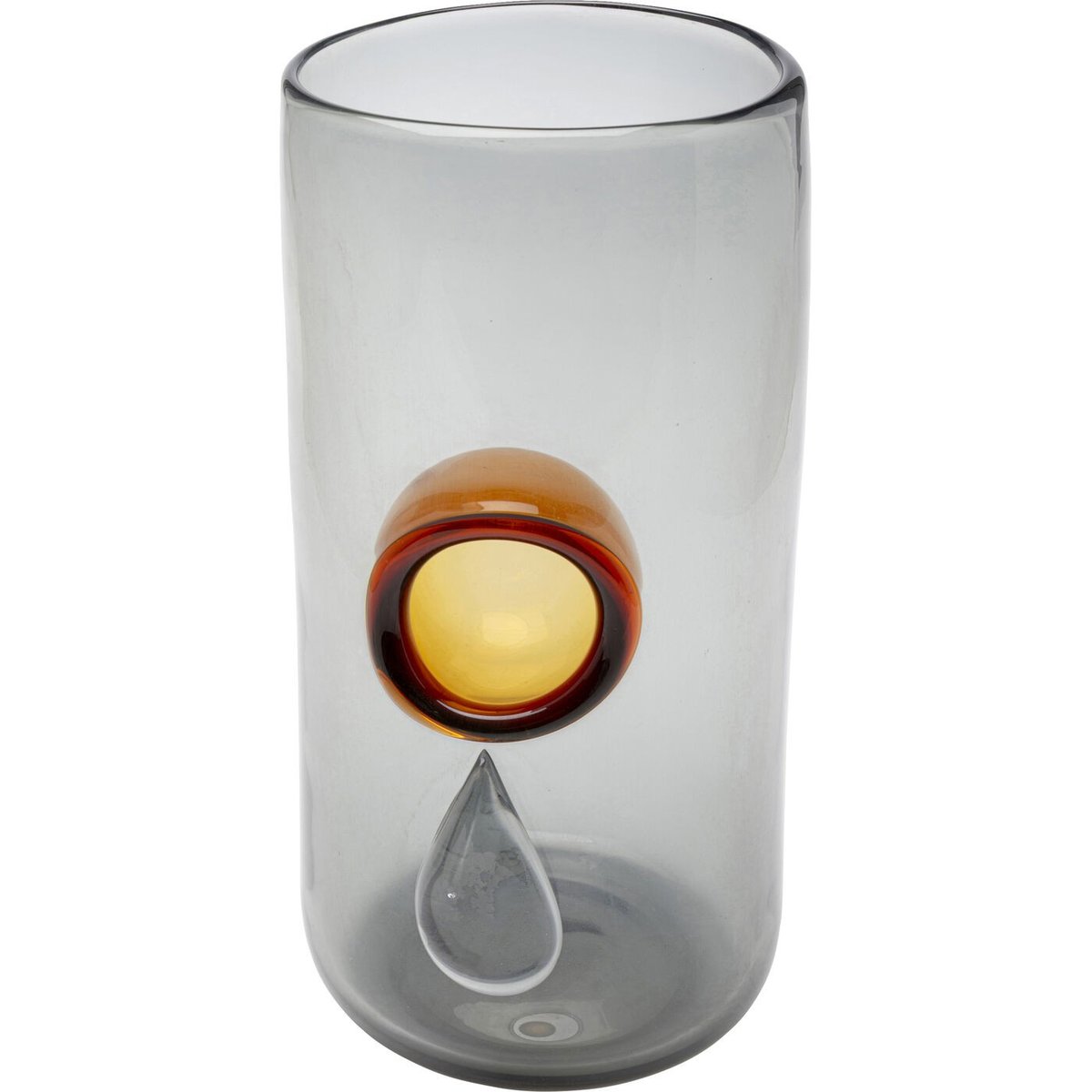 Vase en verre 33cm, DRIP gris, KARE DESIGN