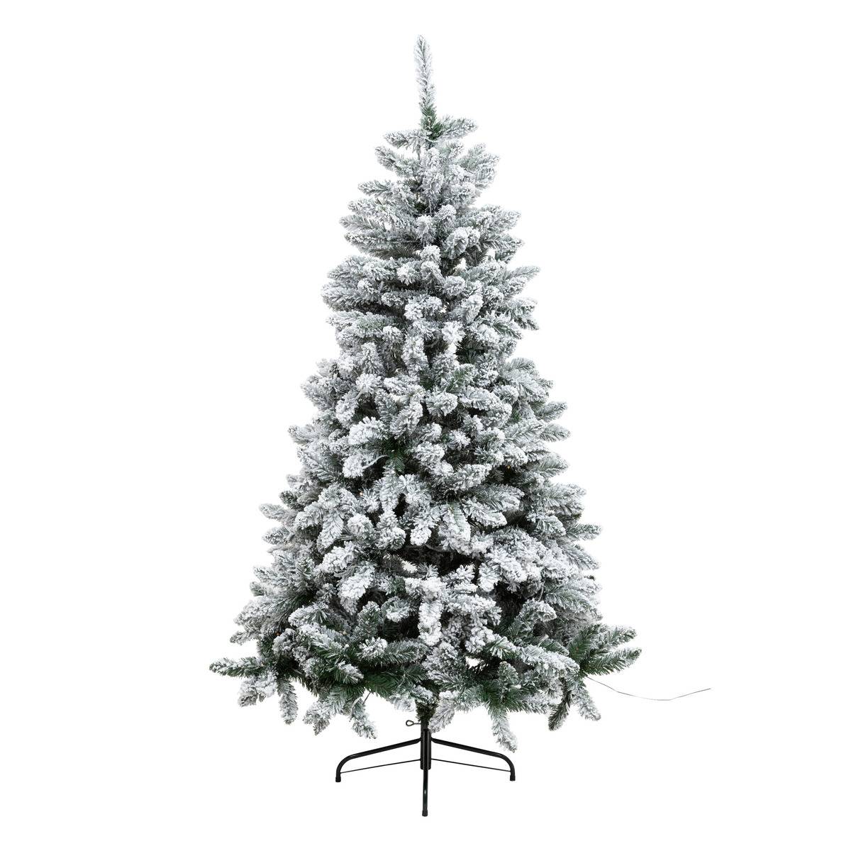 Sapin artificiel lumineux floqué Snow Lord H210 cm vert, FEERIC LIGHTS & CHRISTMAS