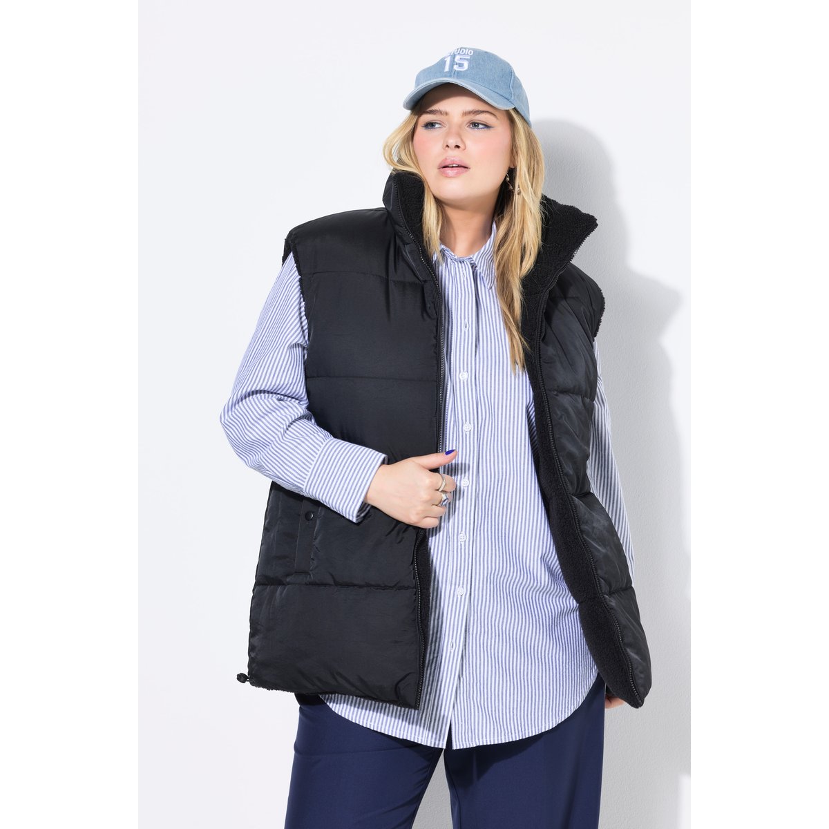 Gilet réversible ample noir, STUDIO UNTOLD