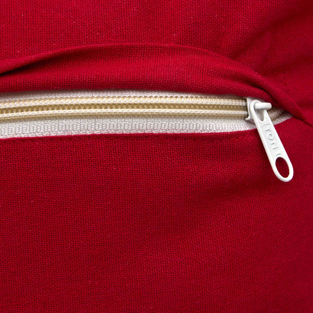 Coussin de Noël brodé couronne 45 x 45 cm crème, ATMOSPHERA