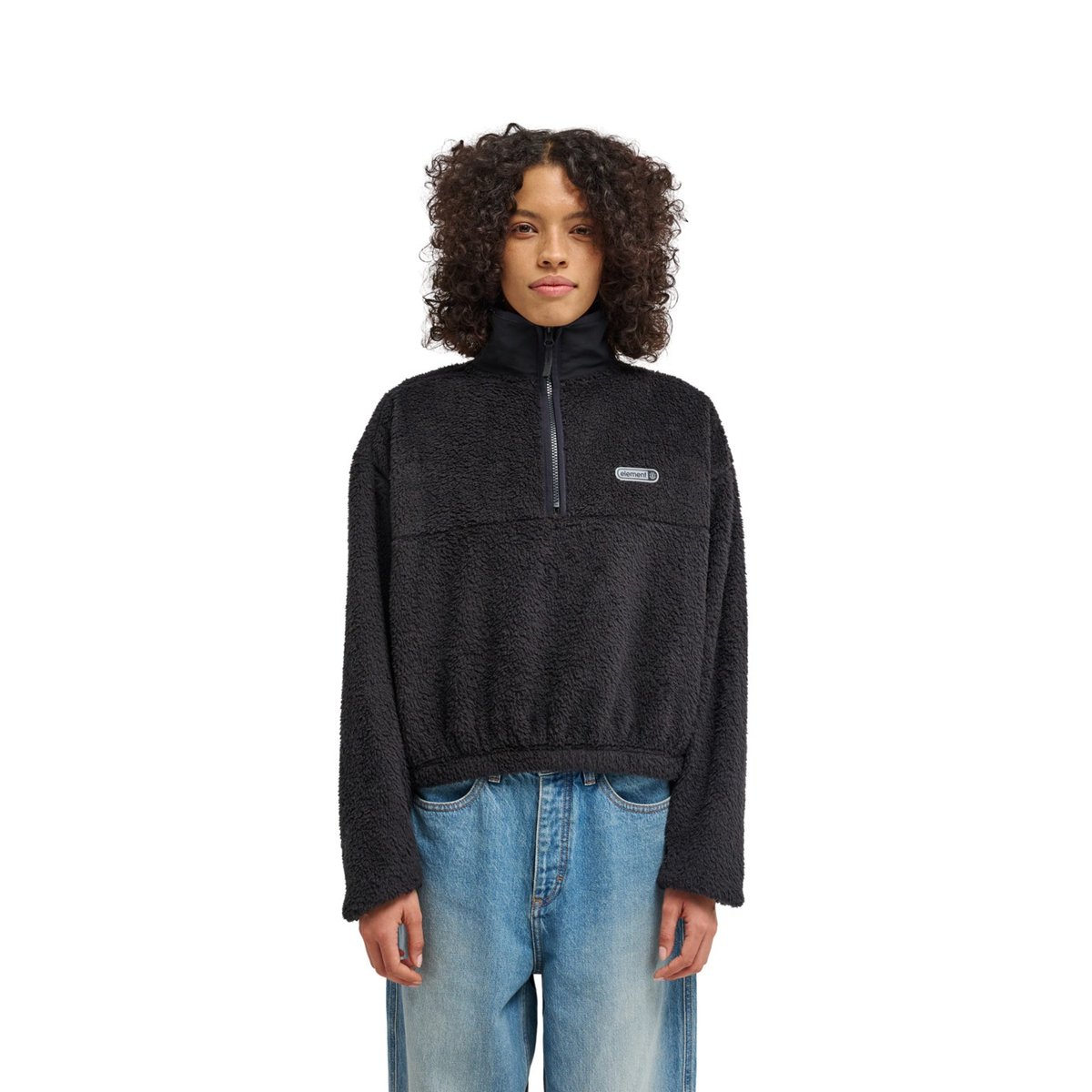 Veste de survêtement à zip 1/4 CLASSIC noir flint black, ELEMENT