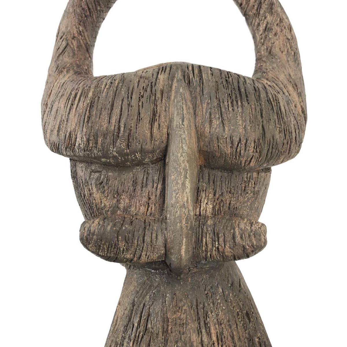 Sculpture viking marron, DECORATION D’AUTREFOIS
