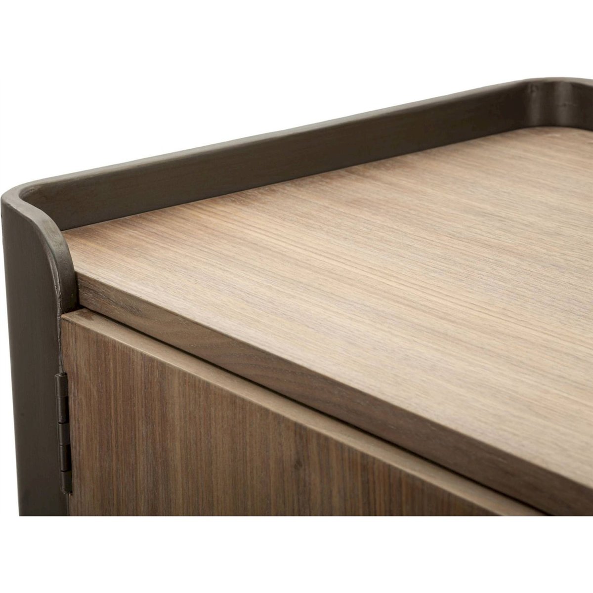 Buffet haut bois de sapin et fer 3 portes MODERN gris et marron, RECOLLECTION