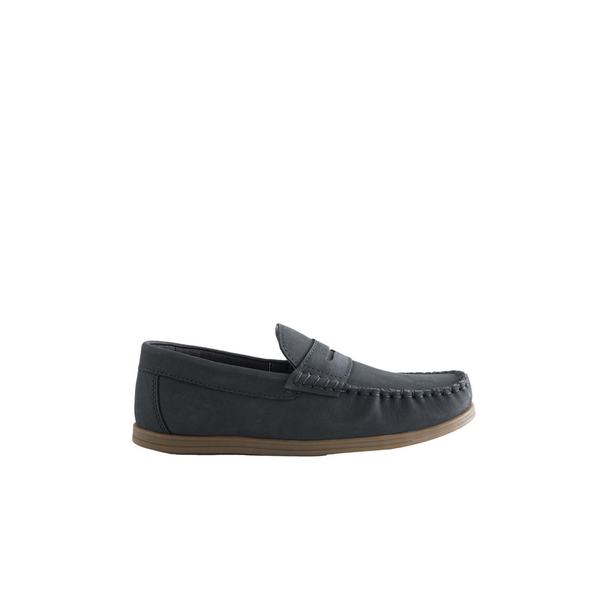 Loafers penny cuir bleu marine, NEXT