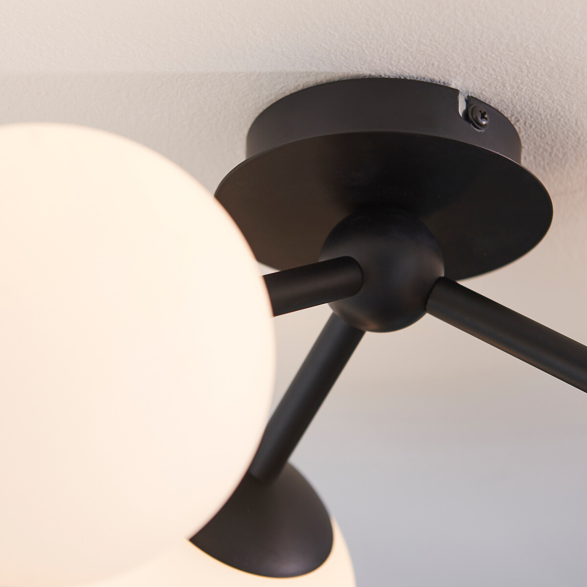 Pulver 3-Light Semi-Flush Bathroom Ceiling Light black, ÉDITÉ