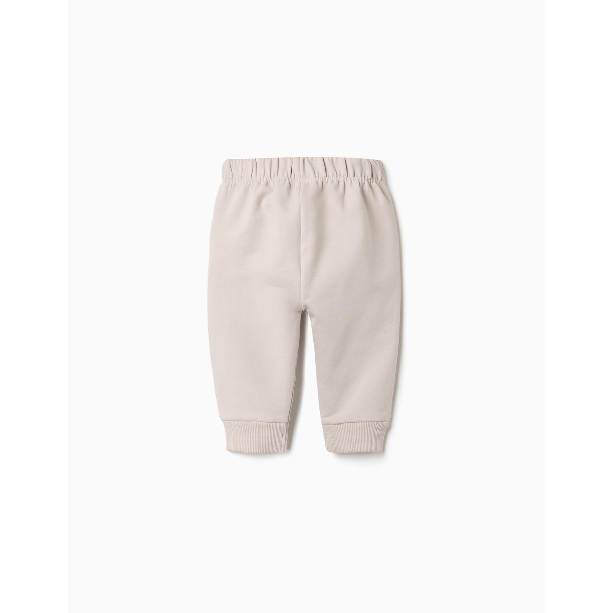 Lot de 2 pantalons en coton unis/à rayures gris clair, ZIPPY