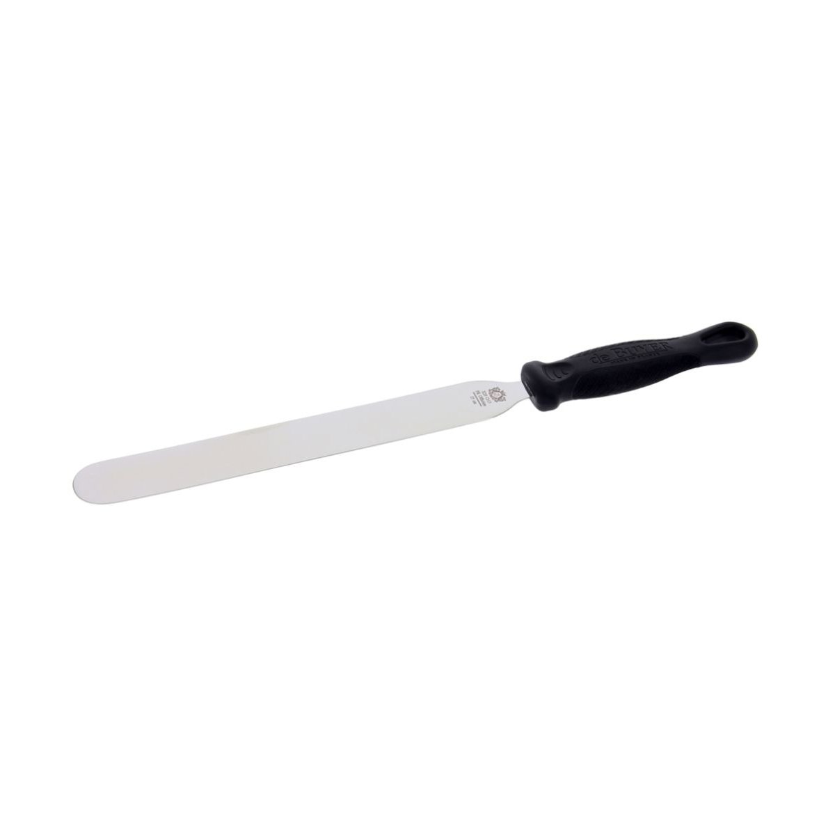 Spatule droite arrondie 25 cm noir, DE BUYER