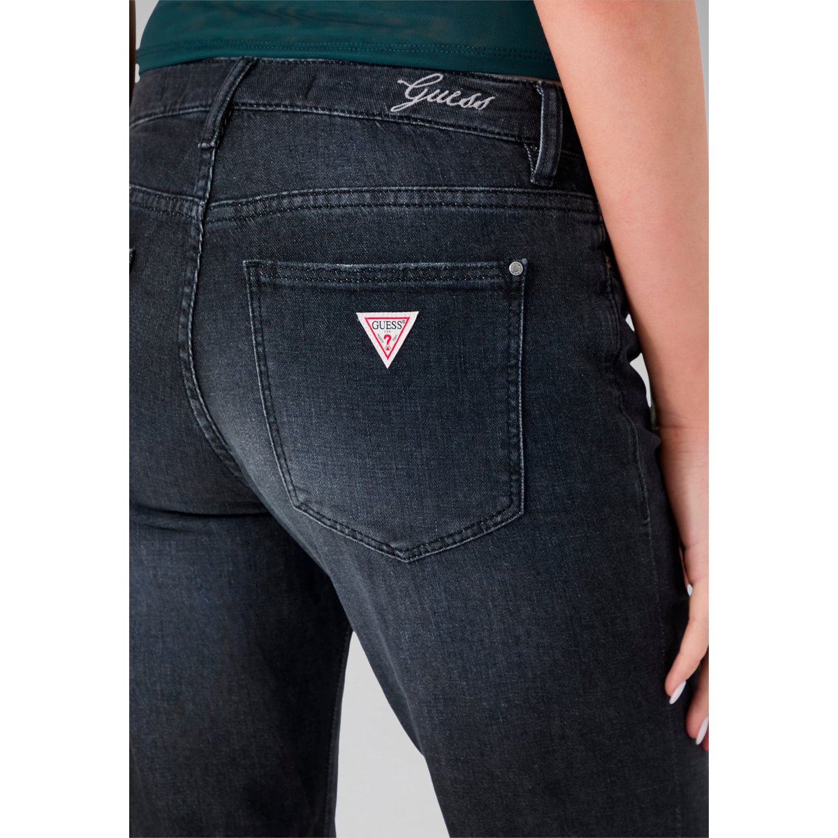 La B Jean Taille Basse noir, GUESS