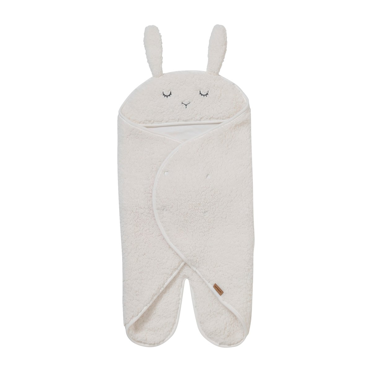 Plaid chancelière en peluche, doublé jersey ivoire, VERTBAUDET