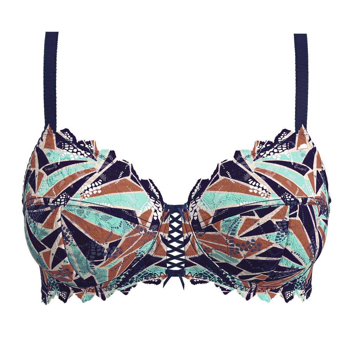 Soutien-gorge classique à armatures ARUM MOSAIC bleu/vert/beige, SANS COMPLEXE