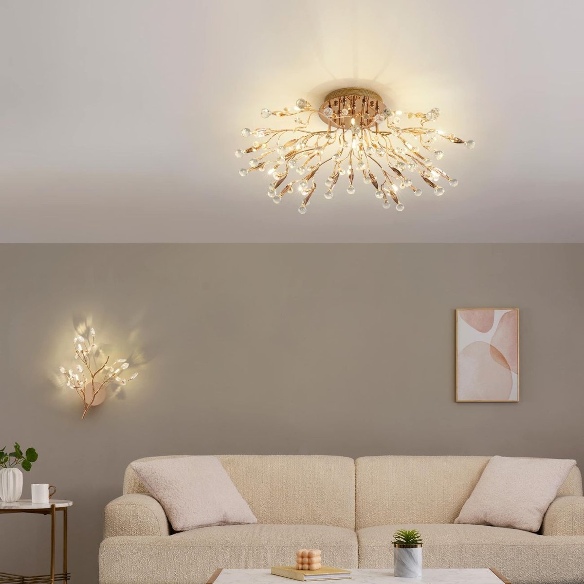 Applique murale en cristal - EBENSEE doré rose, KOSILUM
