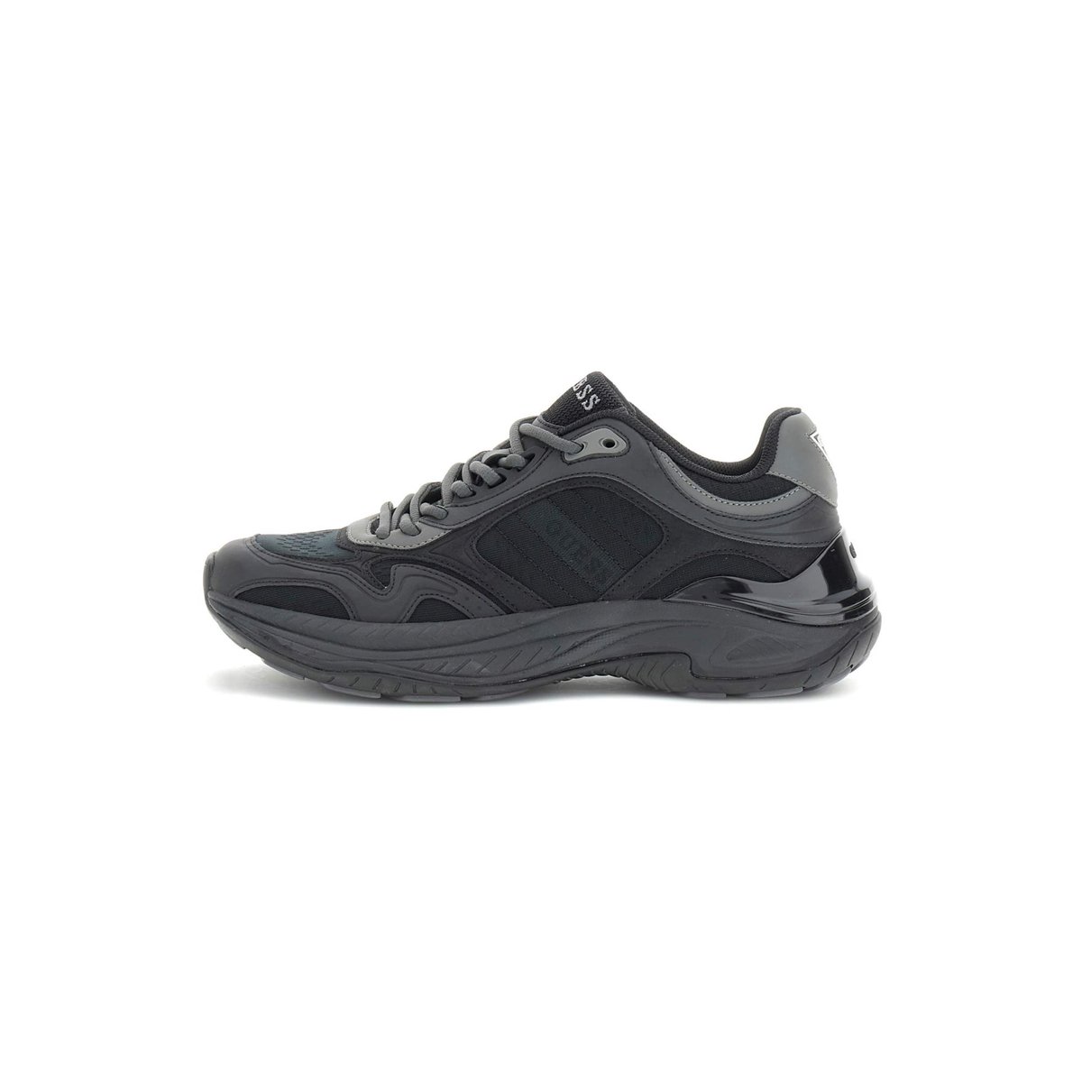 Chaussures De Course En Cuir Synthétique Squan noir, GUESS