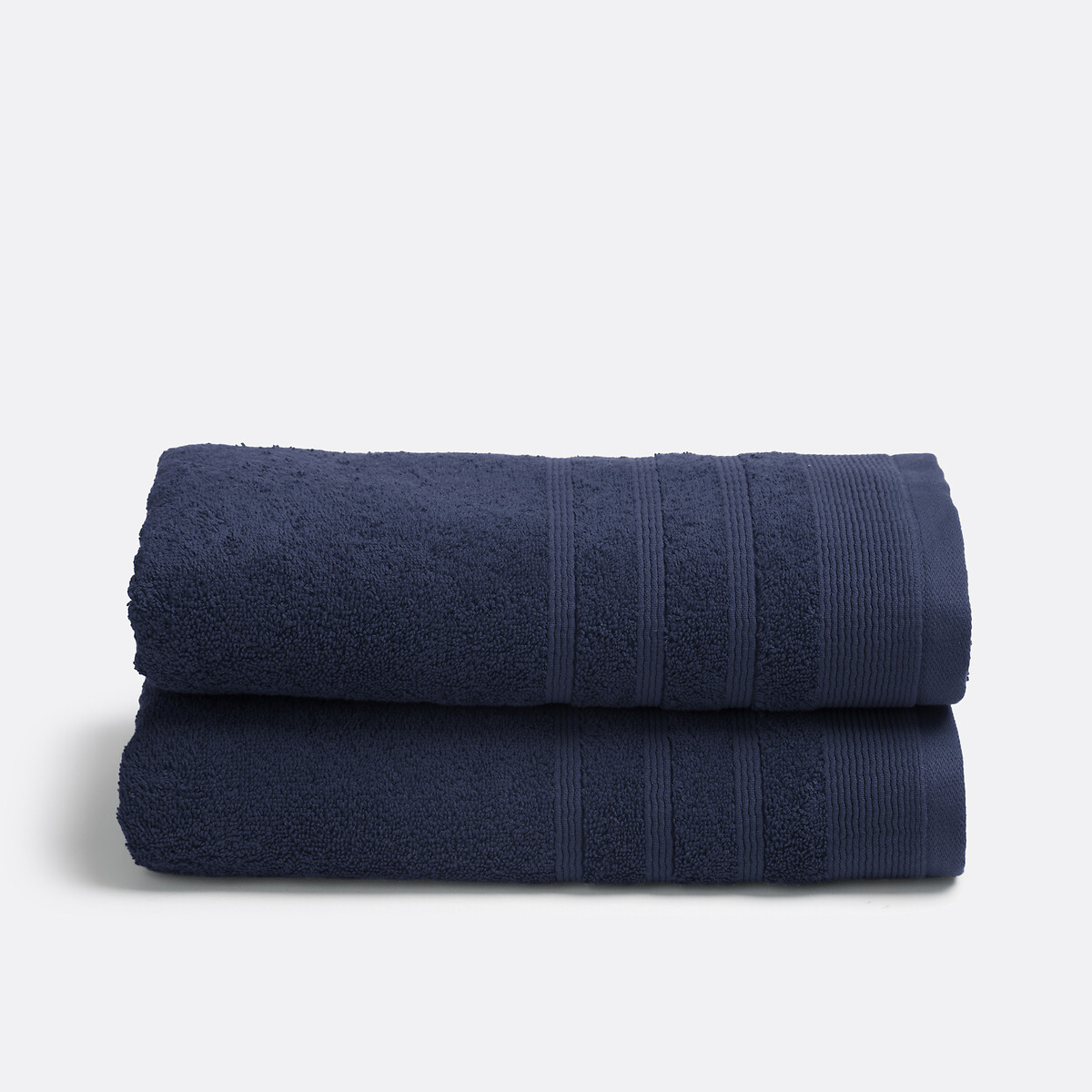 Lote de 2 toallas de rizo 600 g/m2, Zavara azul marino, LA REDOUTE INTERIEURS