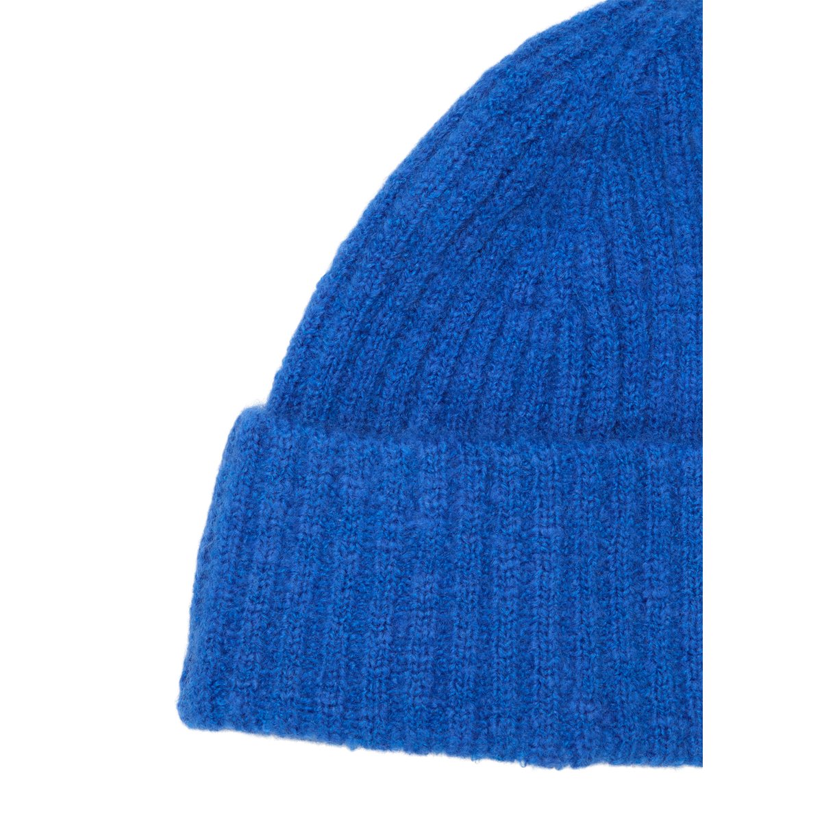Bonnet en maille bouclée en mélange de laine vierge douce bleu moyen, MARC O’POLO DENIM