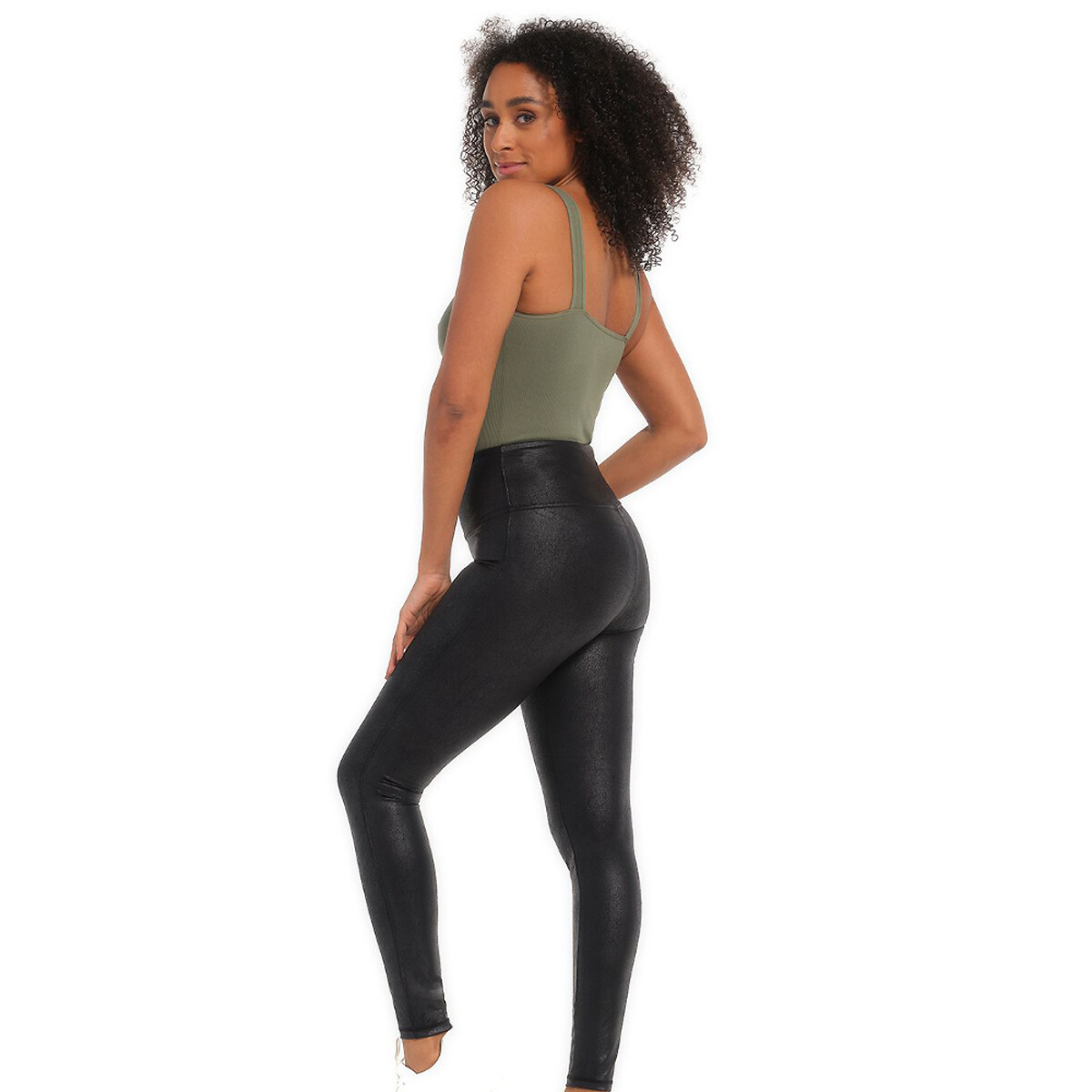 Leather Look Leggings black, MAGIC BODYFASHION