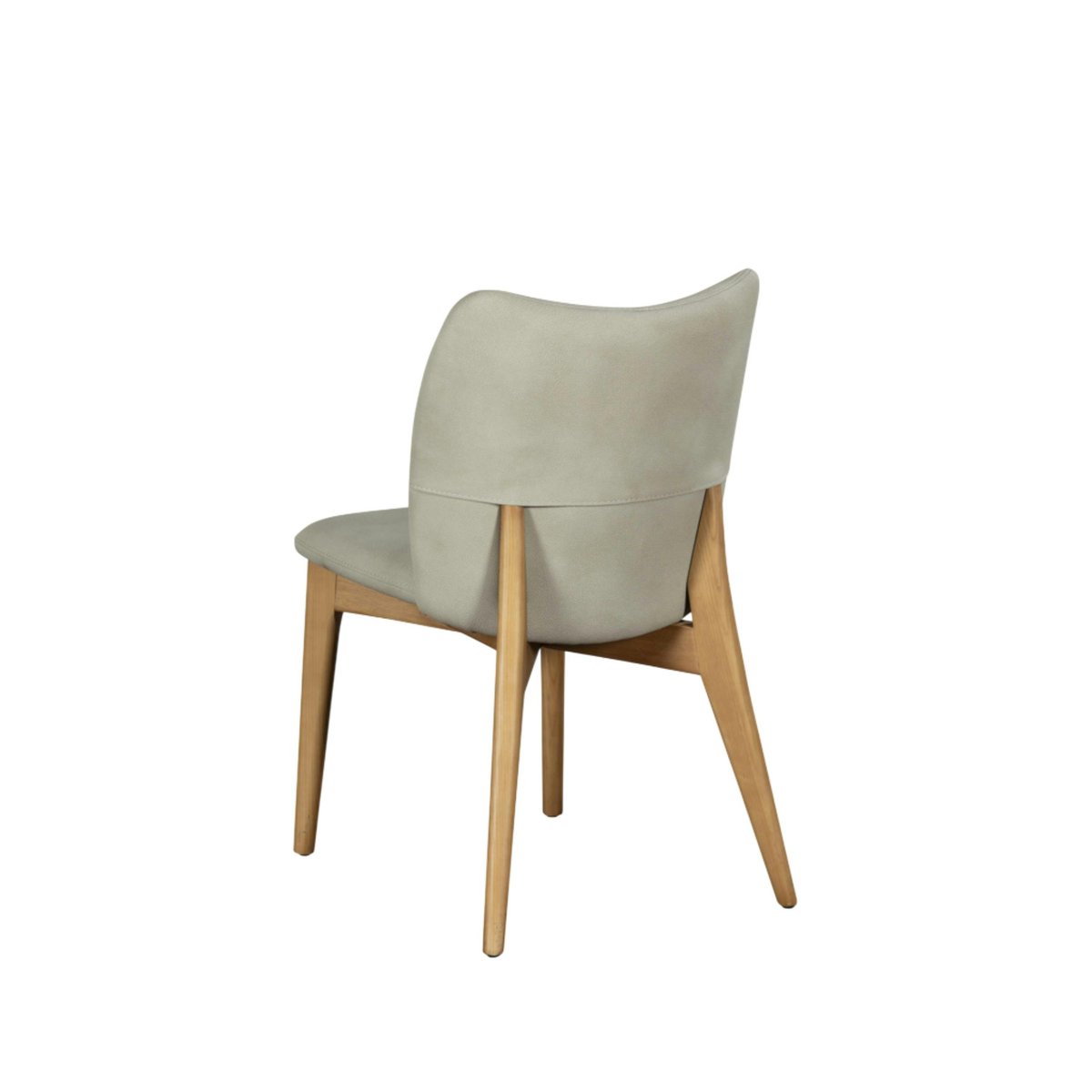 Chaise salle à manger grise à structure bois (lot de 2) TREVI gris clair, PIER IMPORT