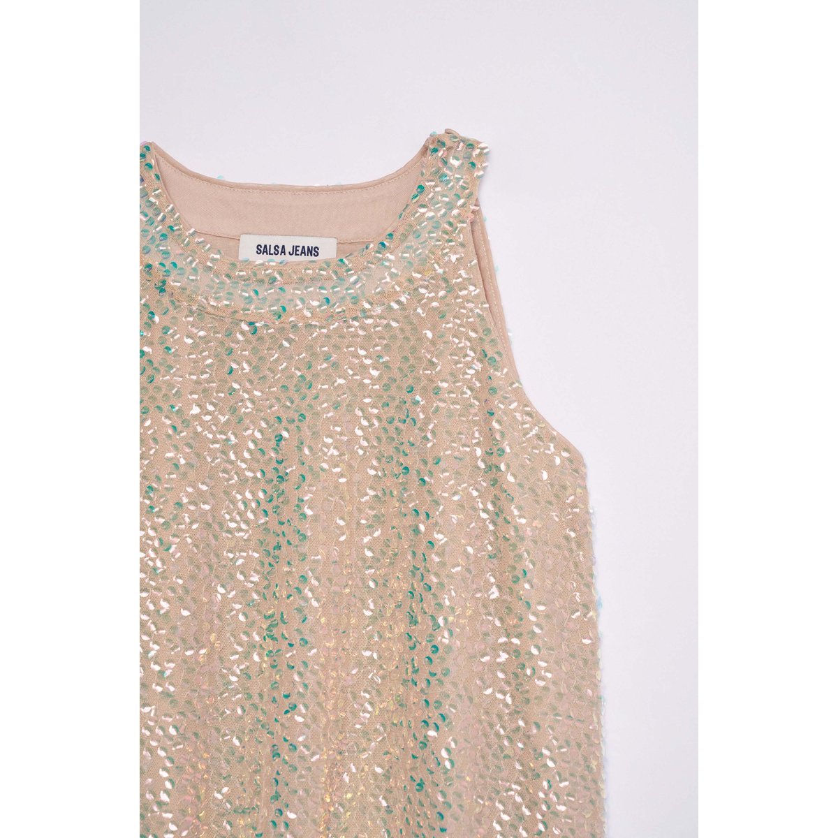 TOP À SEQUINS beige, SALSA JEANS