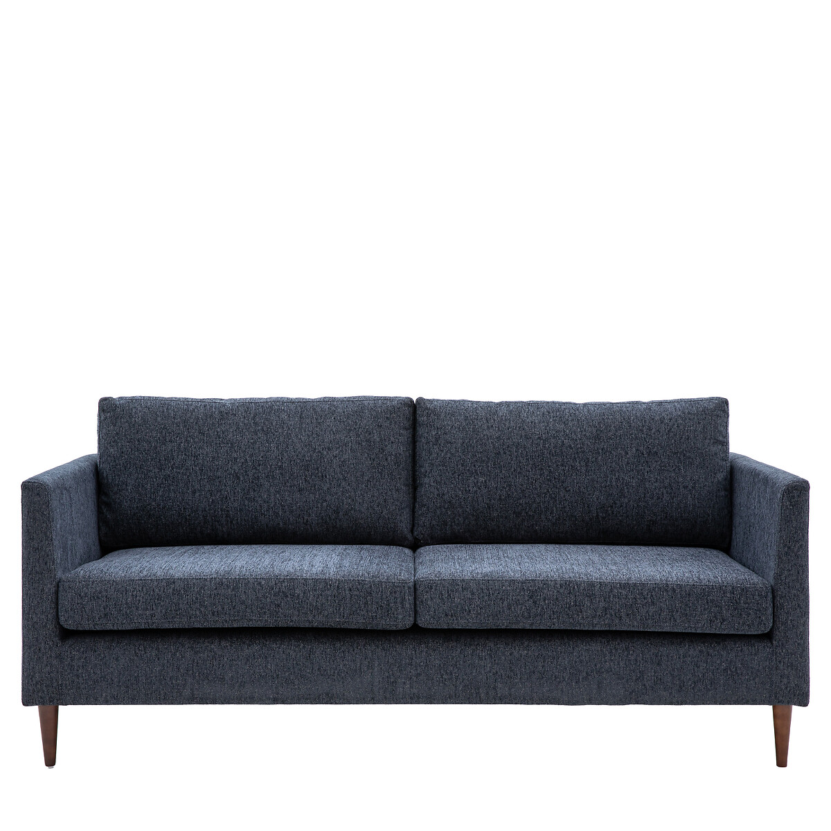 Durants Soft Brushed Nordic 3 Seater Sofa with Dark Wood Legs grey, SO'HOME