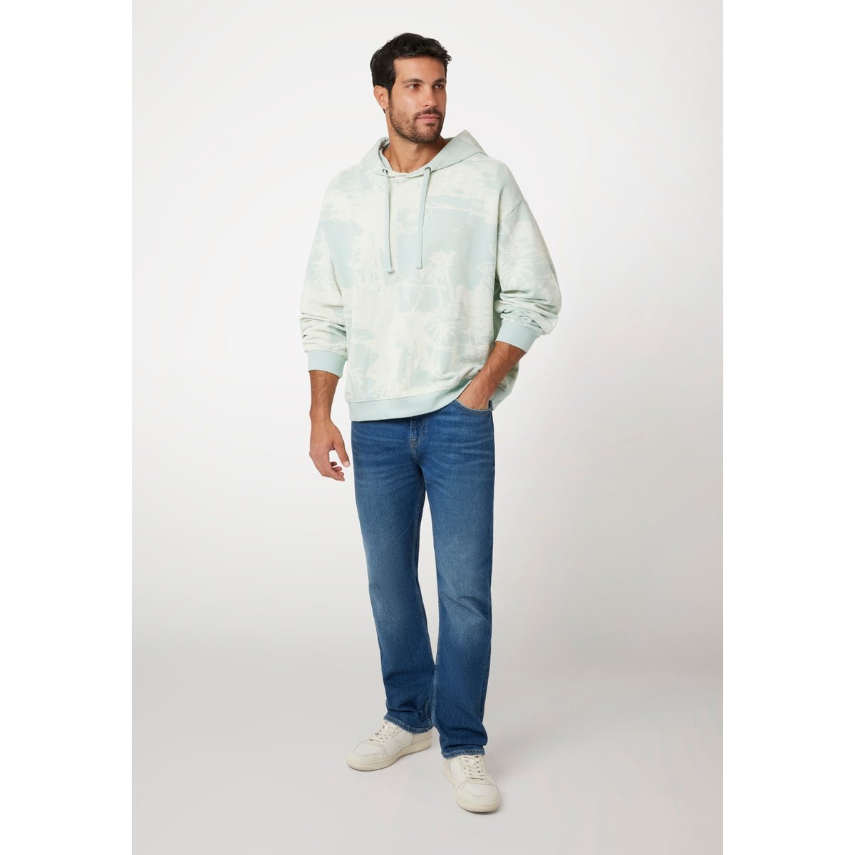 Sweat-Shirt Imprimé All-Over vert multi, GUESS