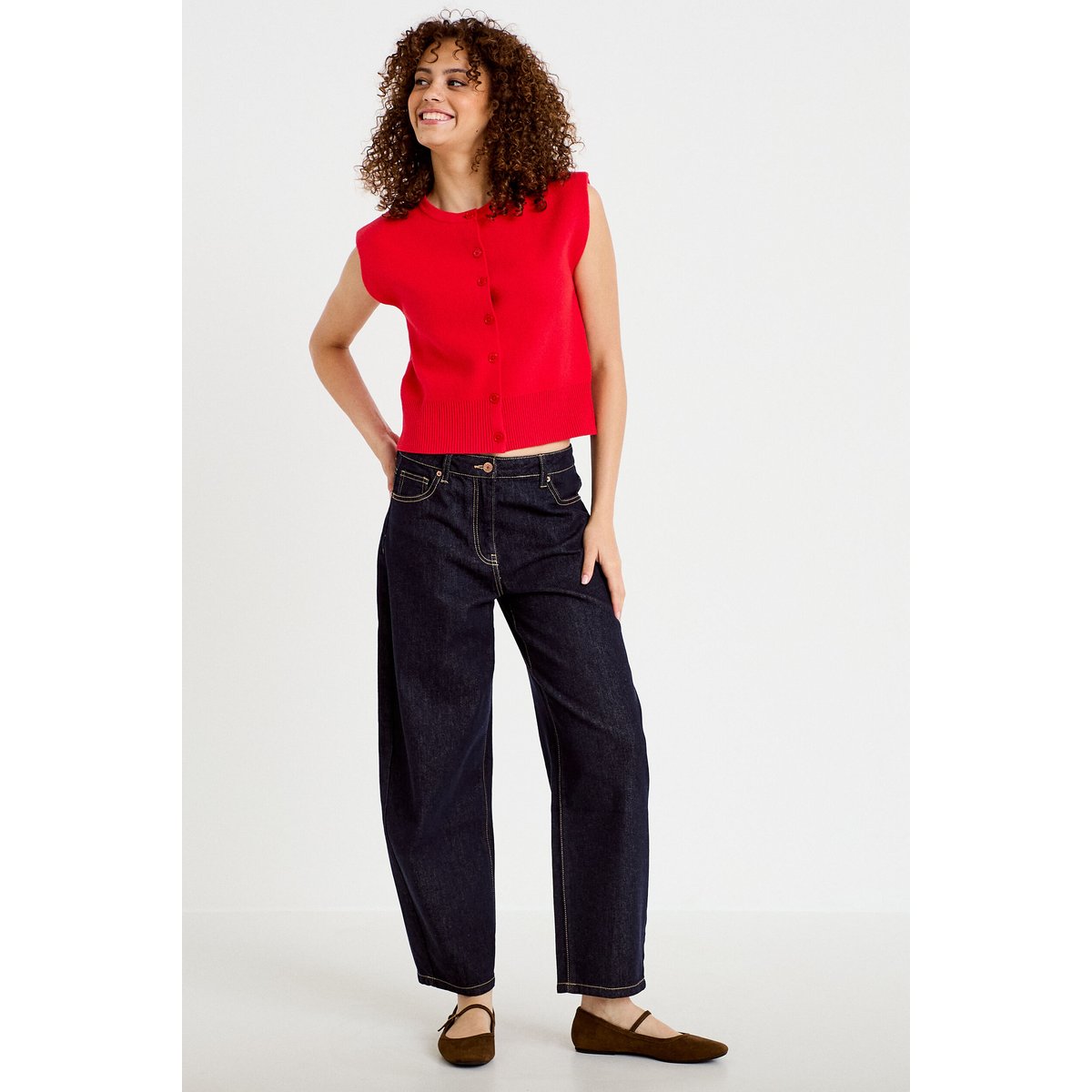 Gilet sans manches rouge, CACHE CACHE