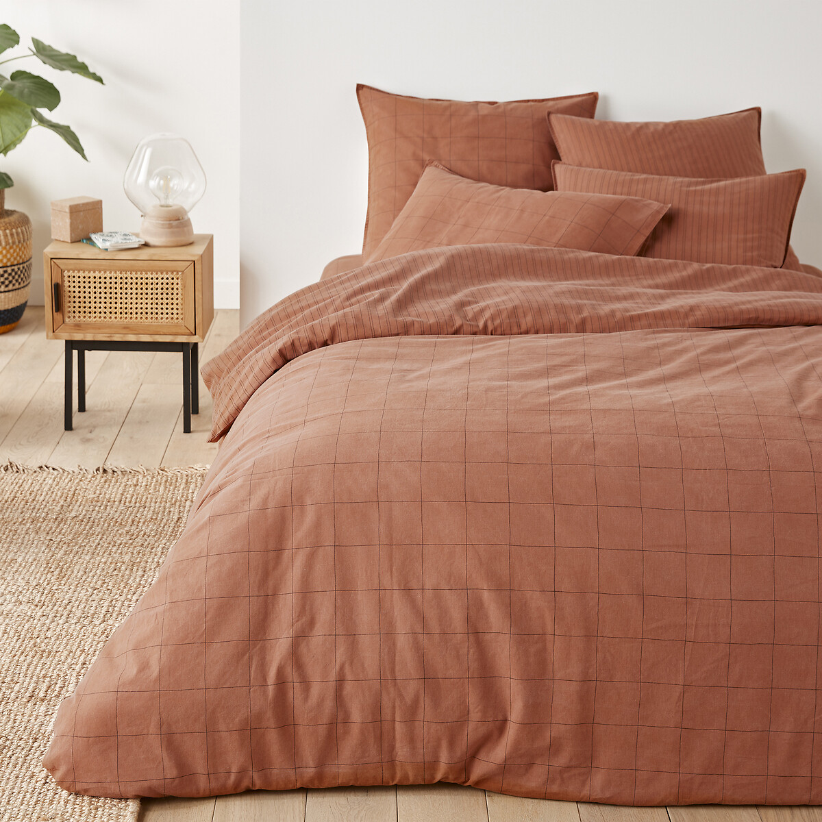 Housse de couette coton lavé Monille imprimé, LA REDOUTE INTERIEURS