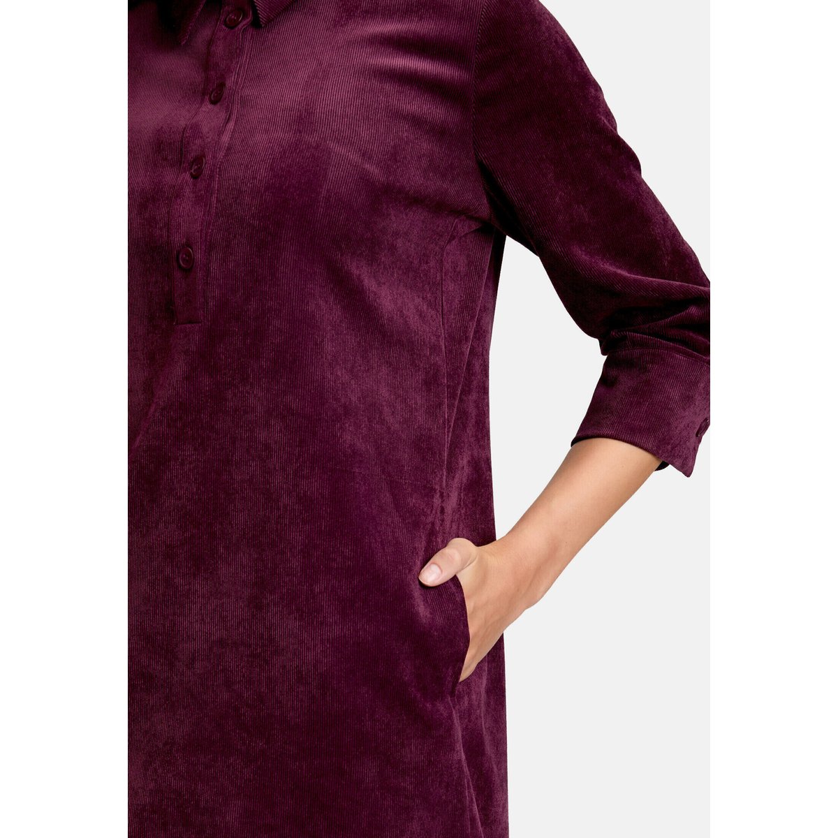 Robe casual à col dark aubergine, BETTY & CO