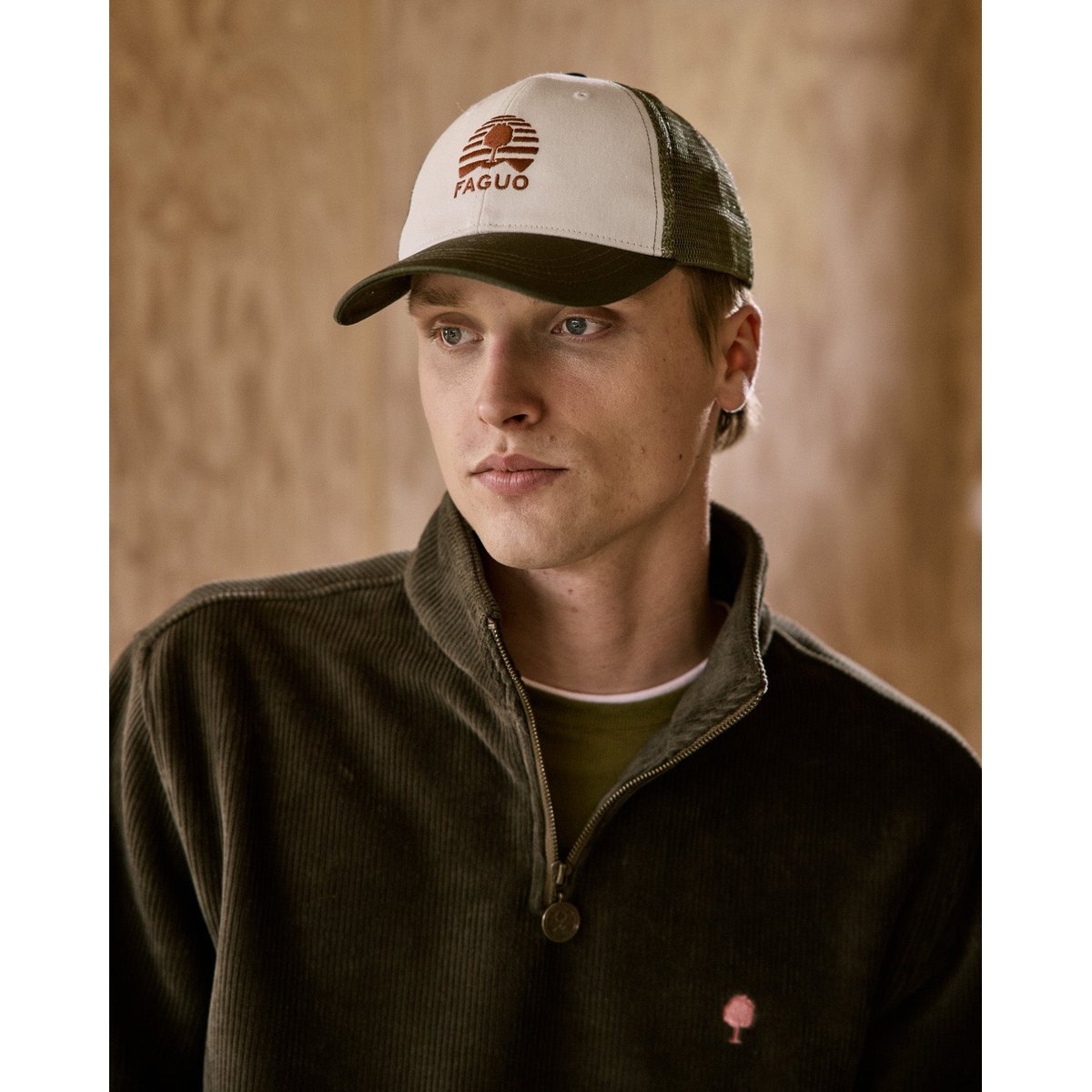 Casquette TRUCKER CAP vert olive, FAGUO