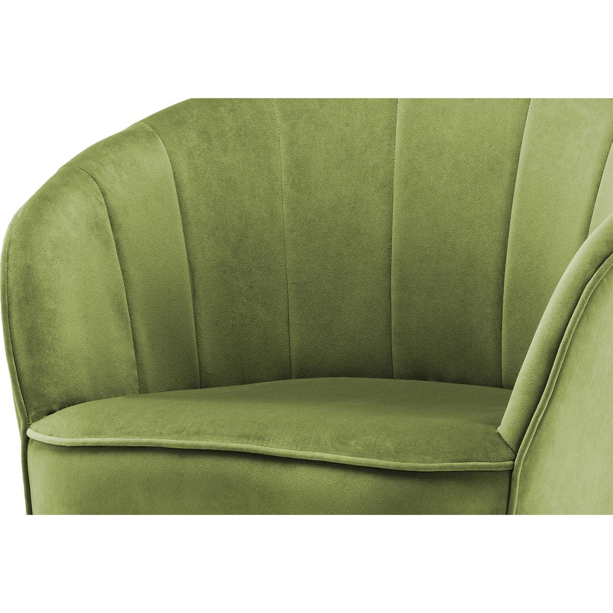 Fauteuil cocktail capitonné pieds métal vert pistache velours, ARTE ESPINA