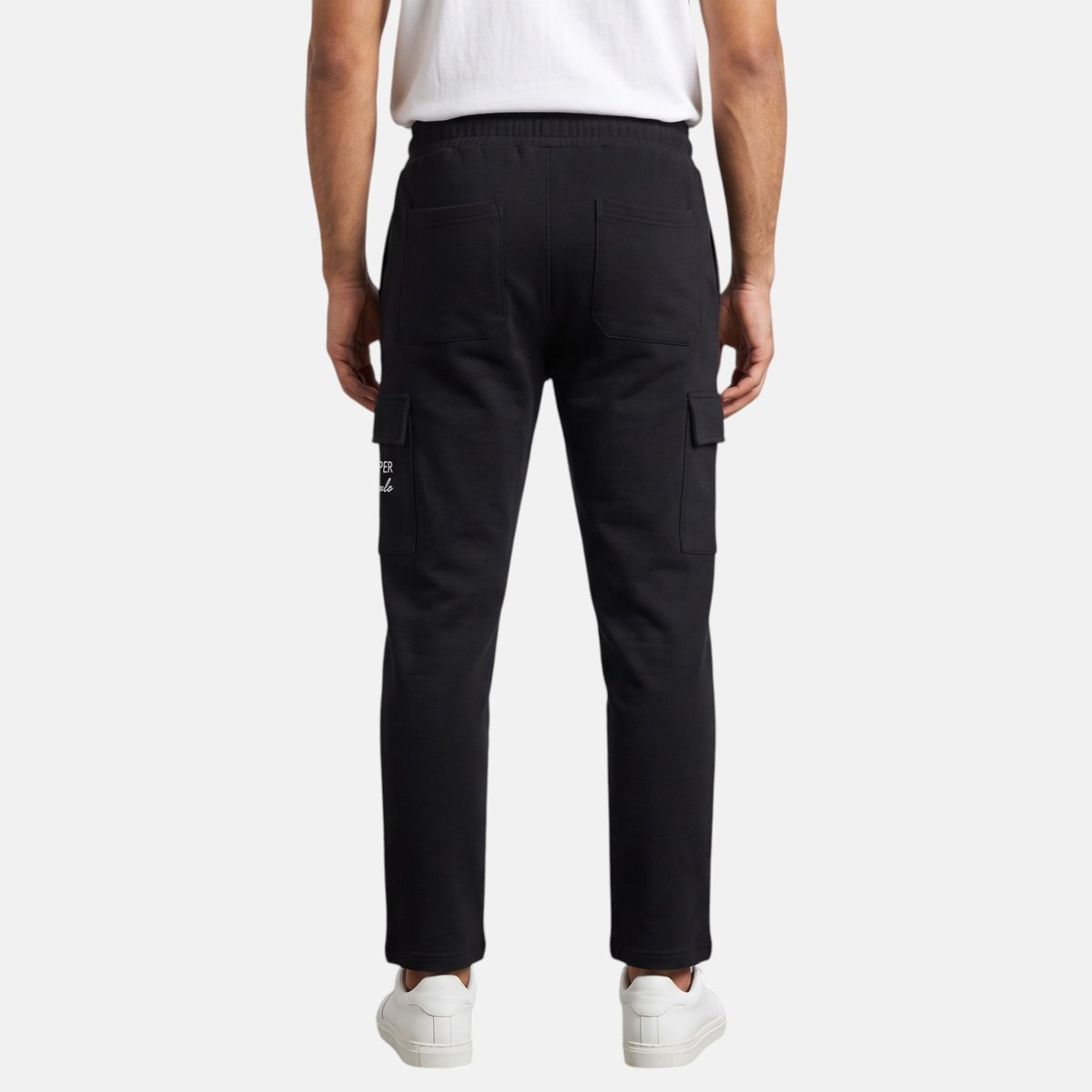 Pantalon de jogging à cordon de serrage, coupe droite et poches cargo SLIM noir, LEE COOPER