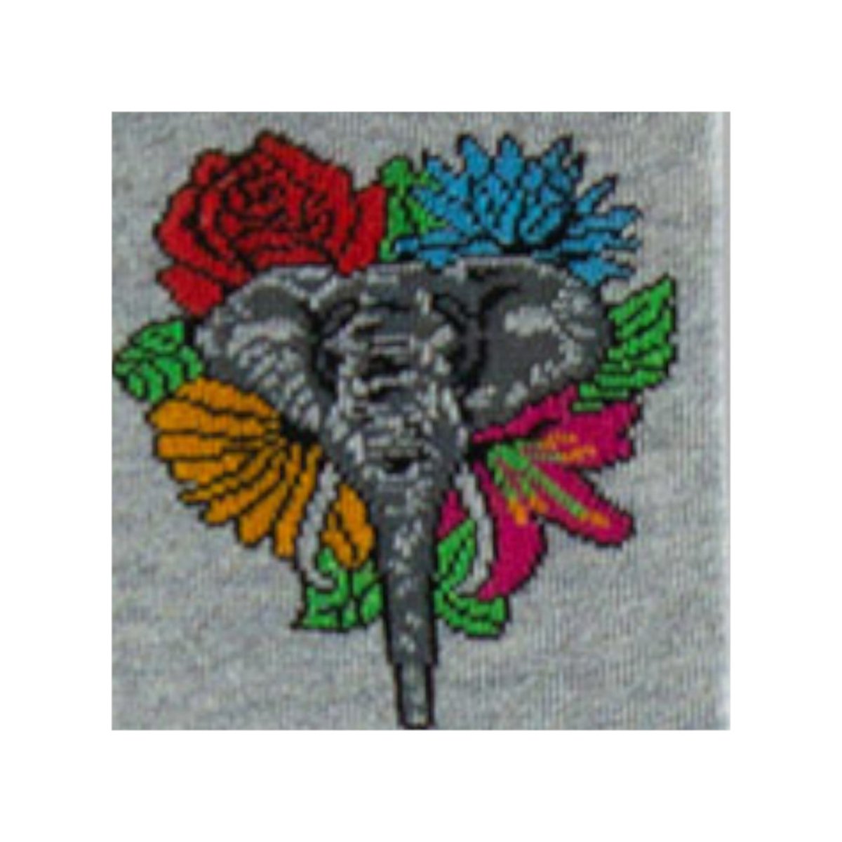 Mi-chaussettes Homme fantaisie Elephant coton majoritaire gris, ACHILE