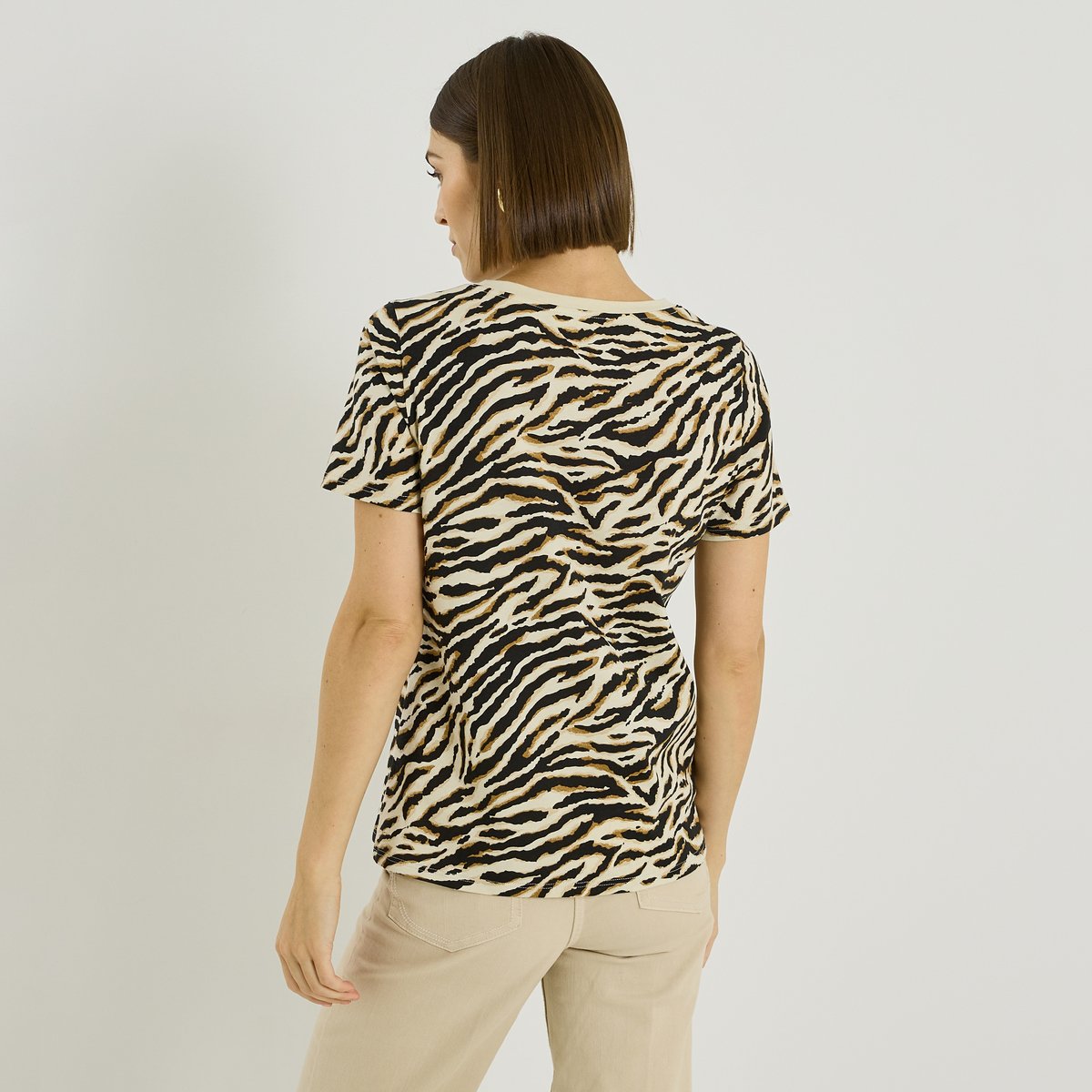 T-shirt imprimé animal gris, GRAIN DE MALICE