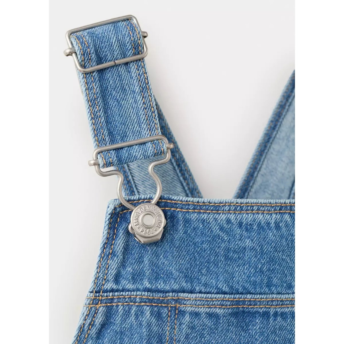 Salopette en jean longue bleu moyen, MANGO BABY