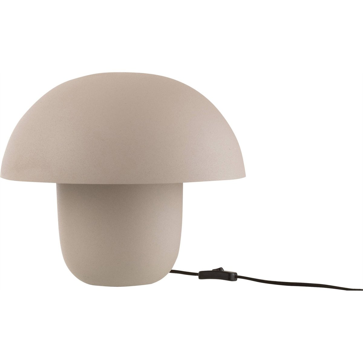Lampe de table ronde en fer grège clair effet mat, RECOLLECTION