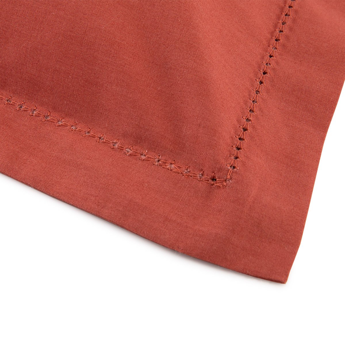 Taie d'oreiller en percale de coton rouge, ALCOVE erable, DESFORGES