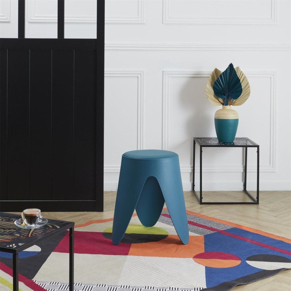 Tabouret Eve Bleu Canard bleu canard, DECORATIE