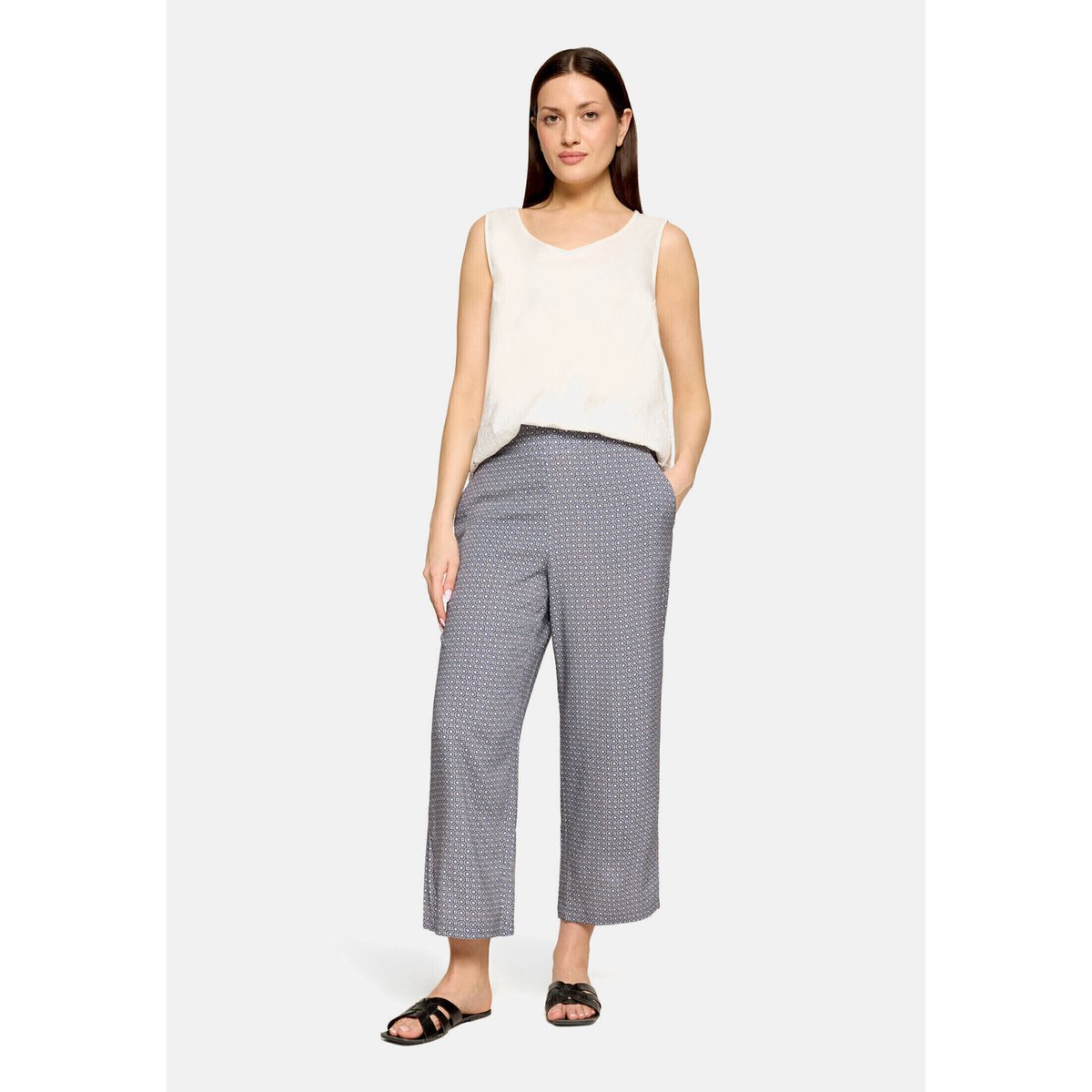 Pantalon Marlene à taille élastique blue/ dark blue, BETTY BARCLAY