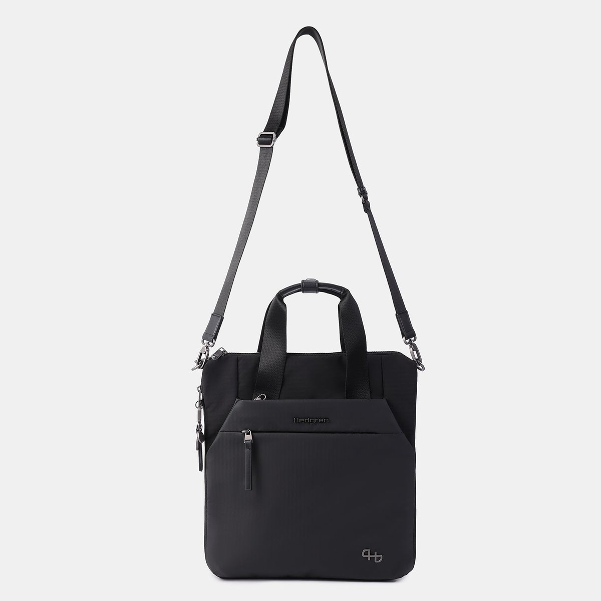 Cabas vertical extensible avec protection RFID black, HEDGREN