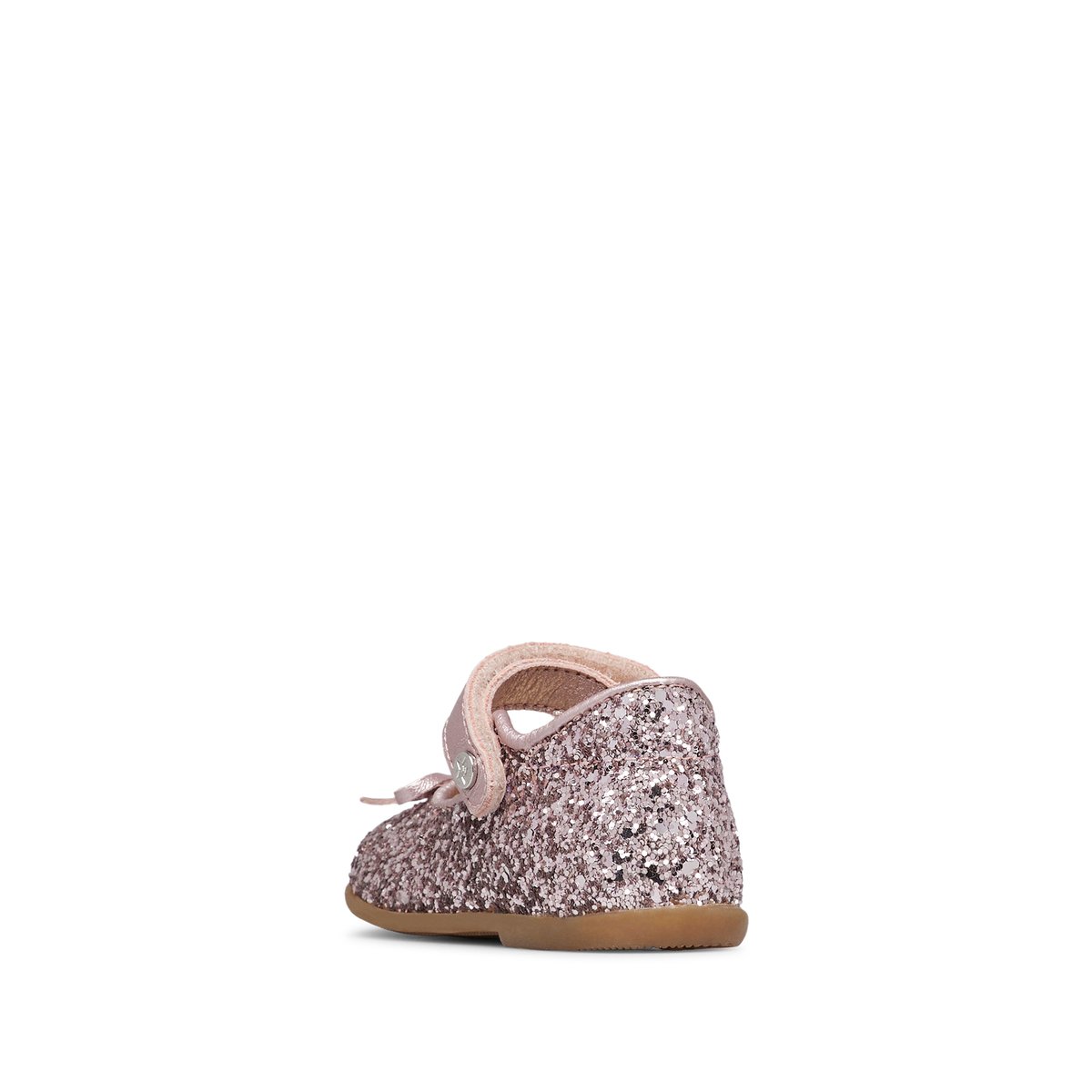 Ballerines en cuir et tissu pailleté BALLET rose-, NATURINO