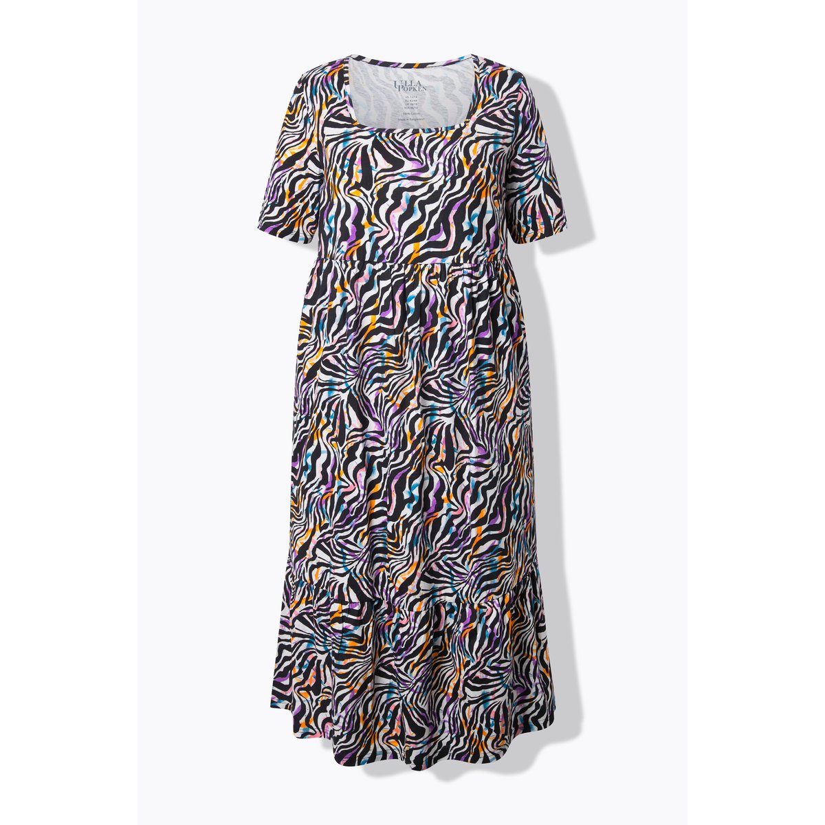 Robe maxi motif animal noir, ULLA POPKEN