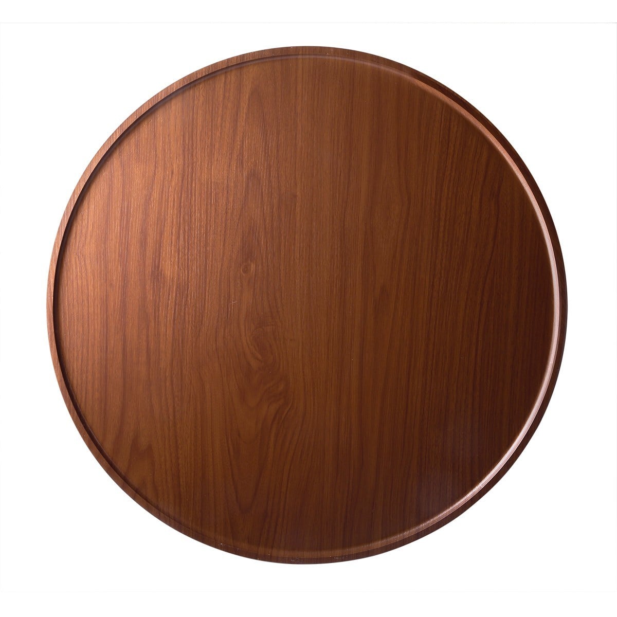Table basse ronde decor noyer NAIA bois foncé, CALICOSY
