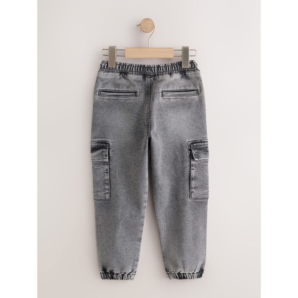Jean cargo large taille élastique, lot de 2 noir/gris, NEXT