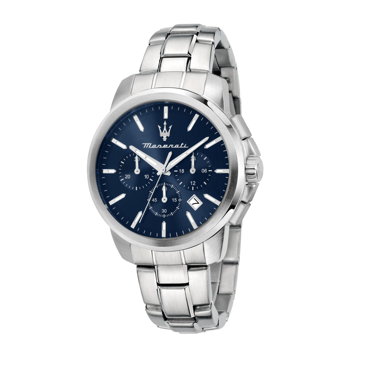 Montre Analogique SUCCESSO argenté bleu foncé argenté, MASERATI