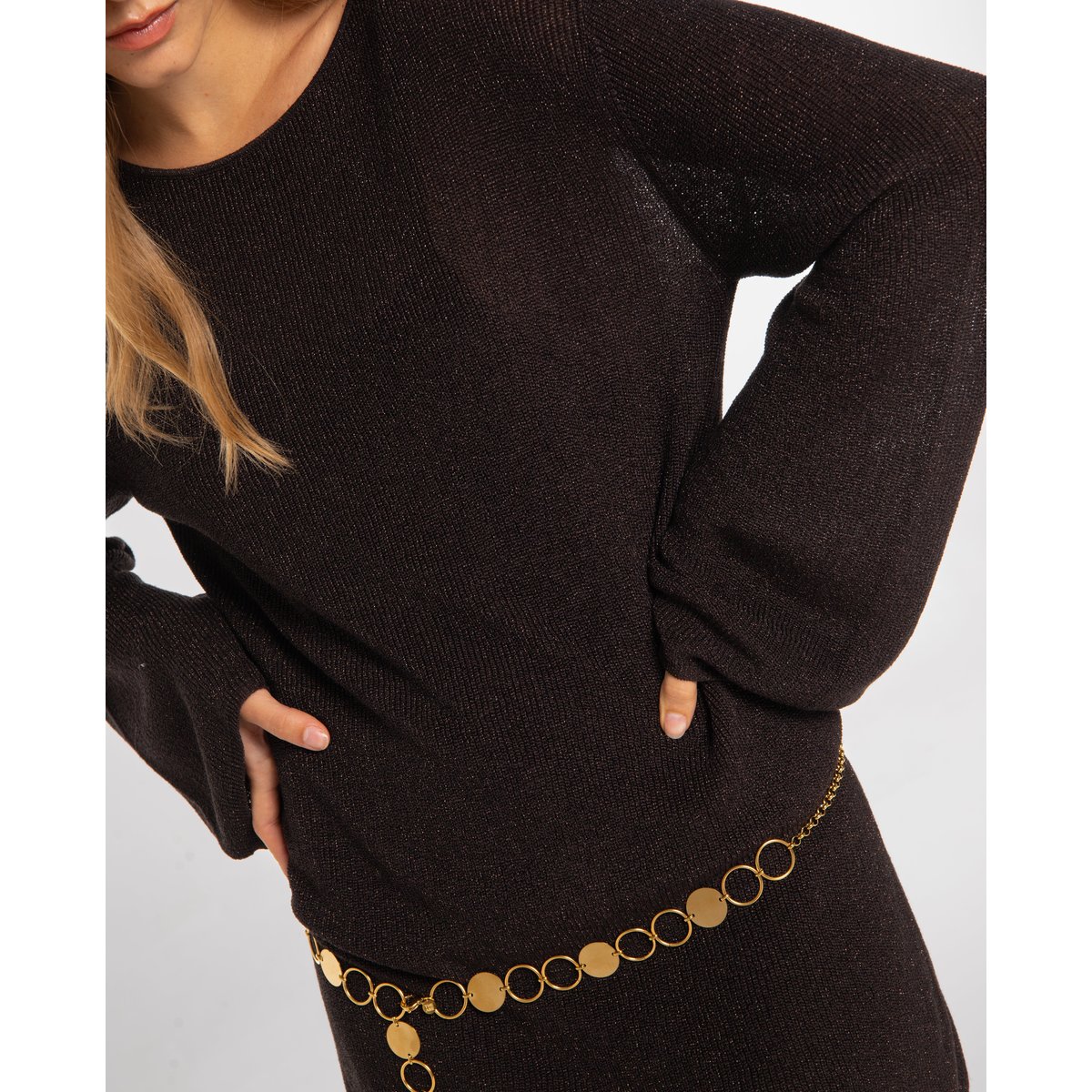 Robe mini en maille gris, THE-ARE
