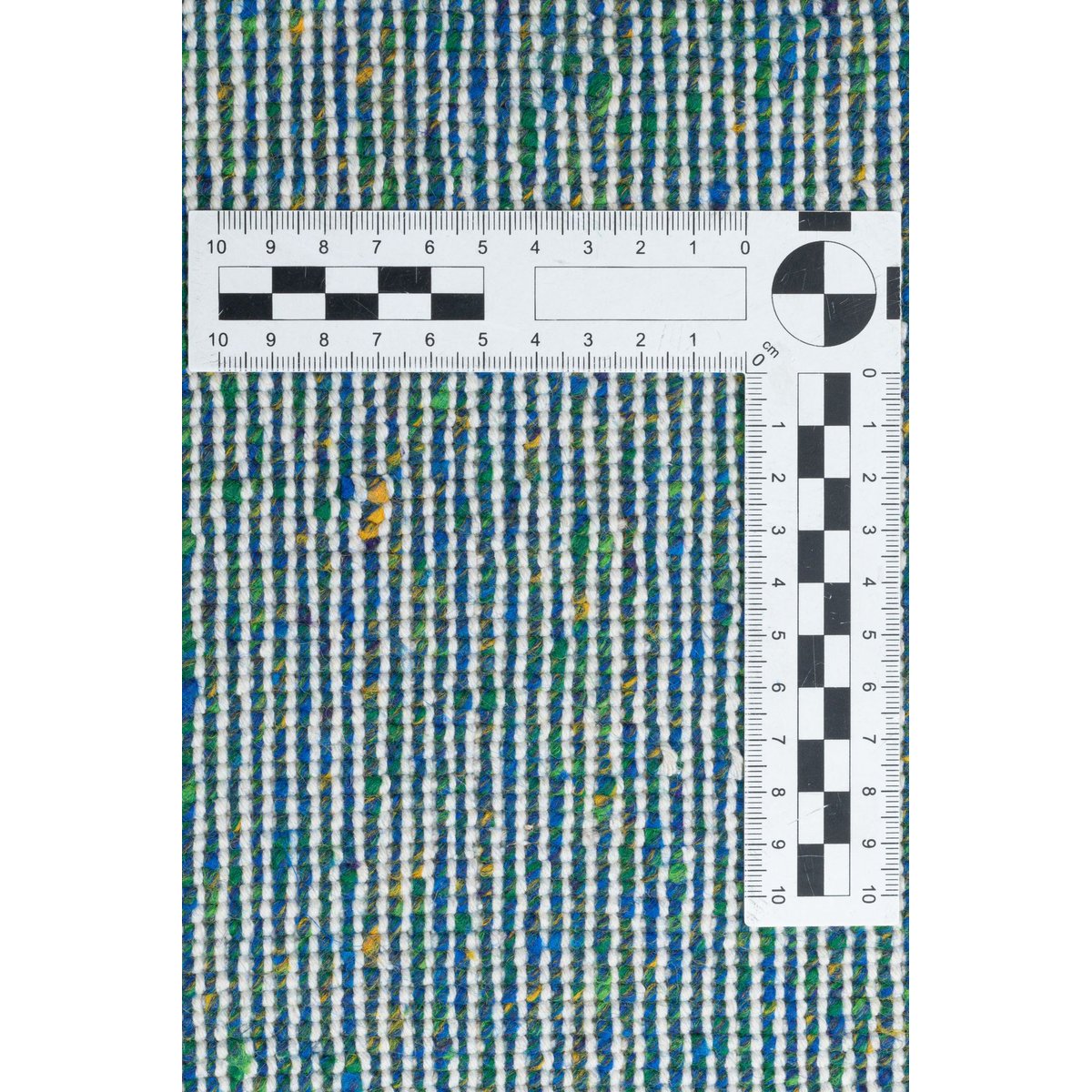Tapis tissé main en viscose bleu multi, THEKO