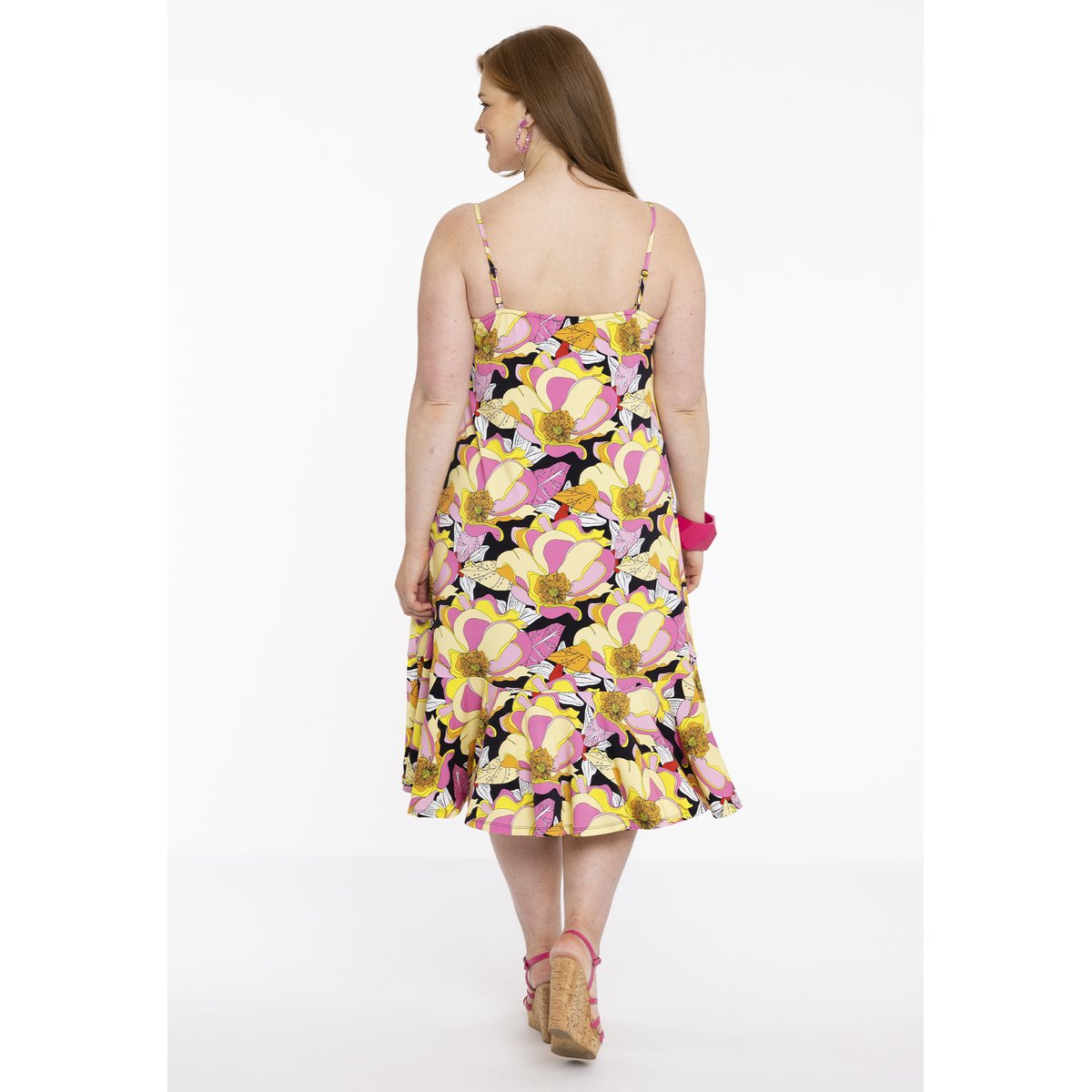 Robe imprimé / imprimée floral noir, YOEK