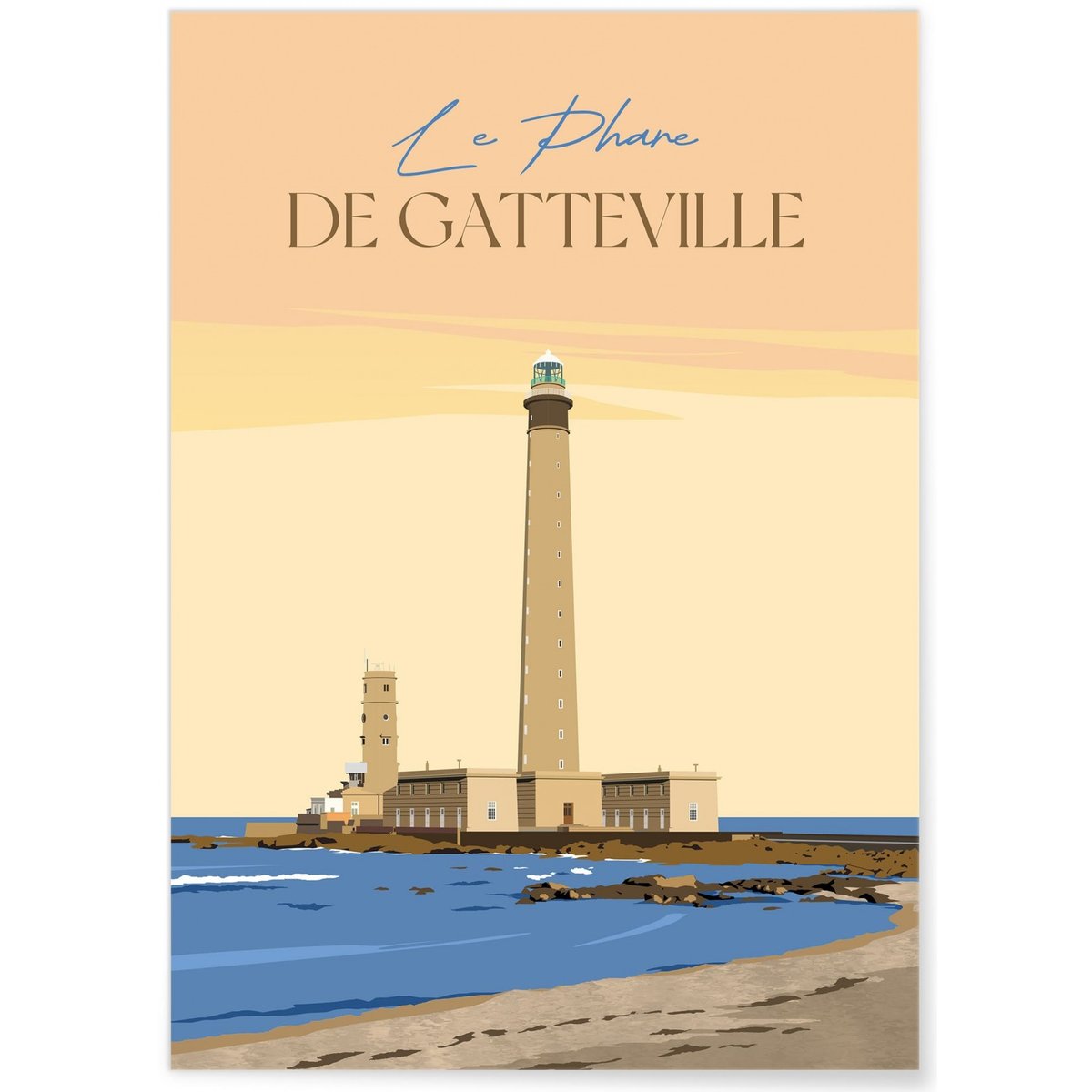 Affiche Le Phare de Gatteville blanc, L'AFFICHERIE