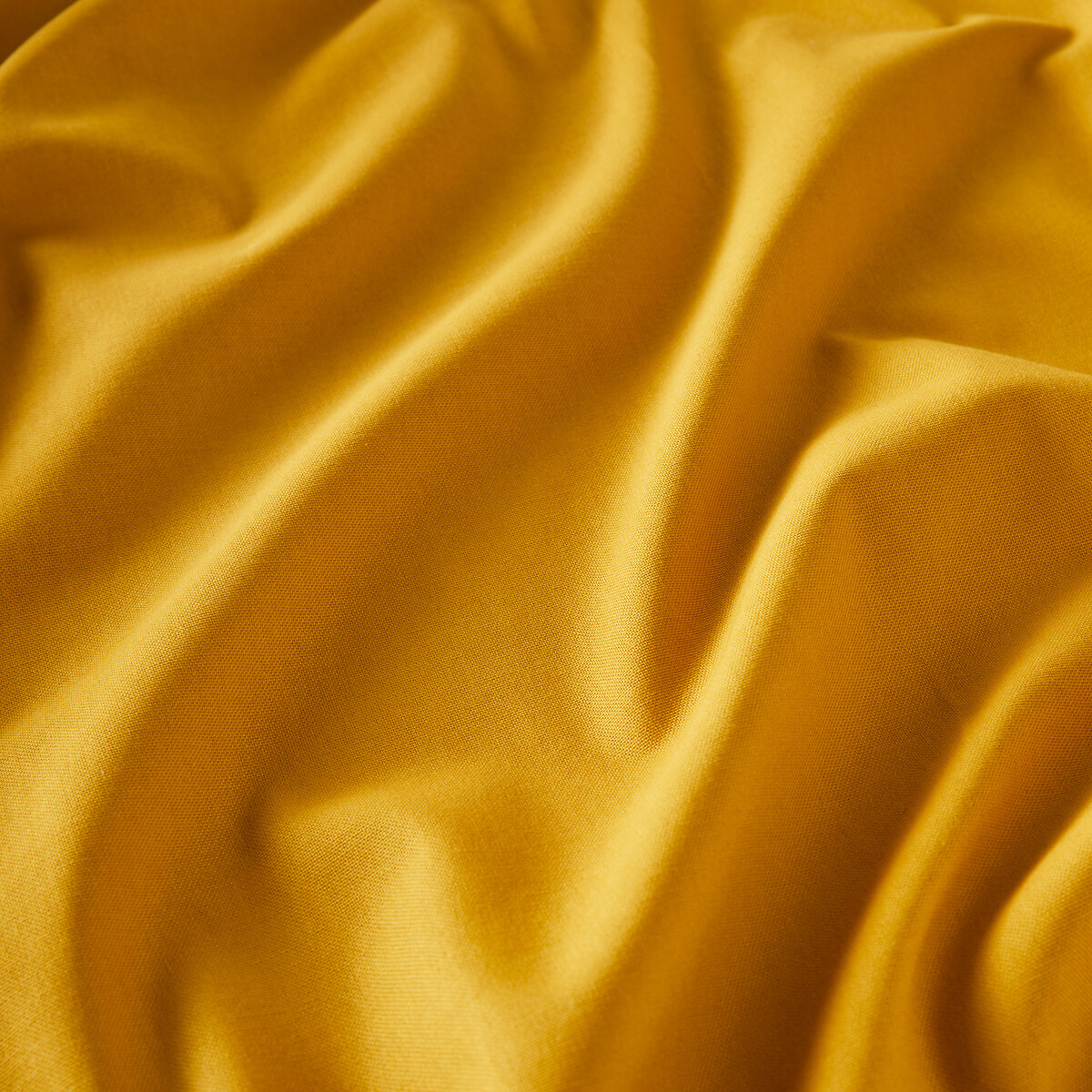 Rideau pur coton, à galon fronceur et wave, Scenario jaune ocre, LA REDOUTE INTERIEURS