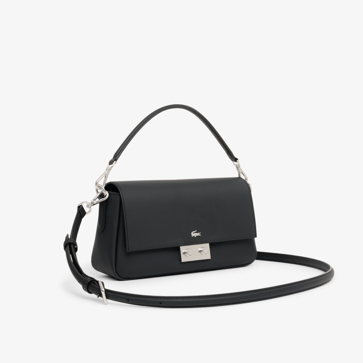 Sac à bandoulière et à rabat Daily City noir-000, LACOSTE