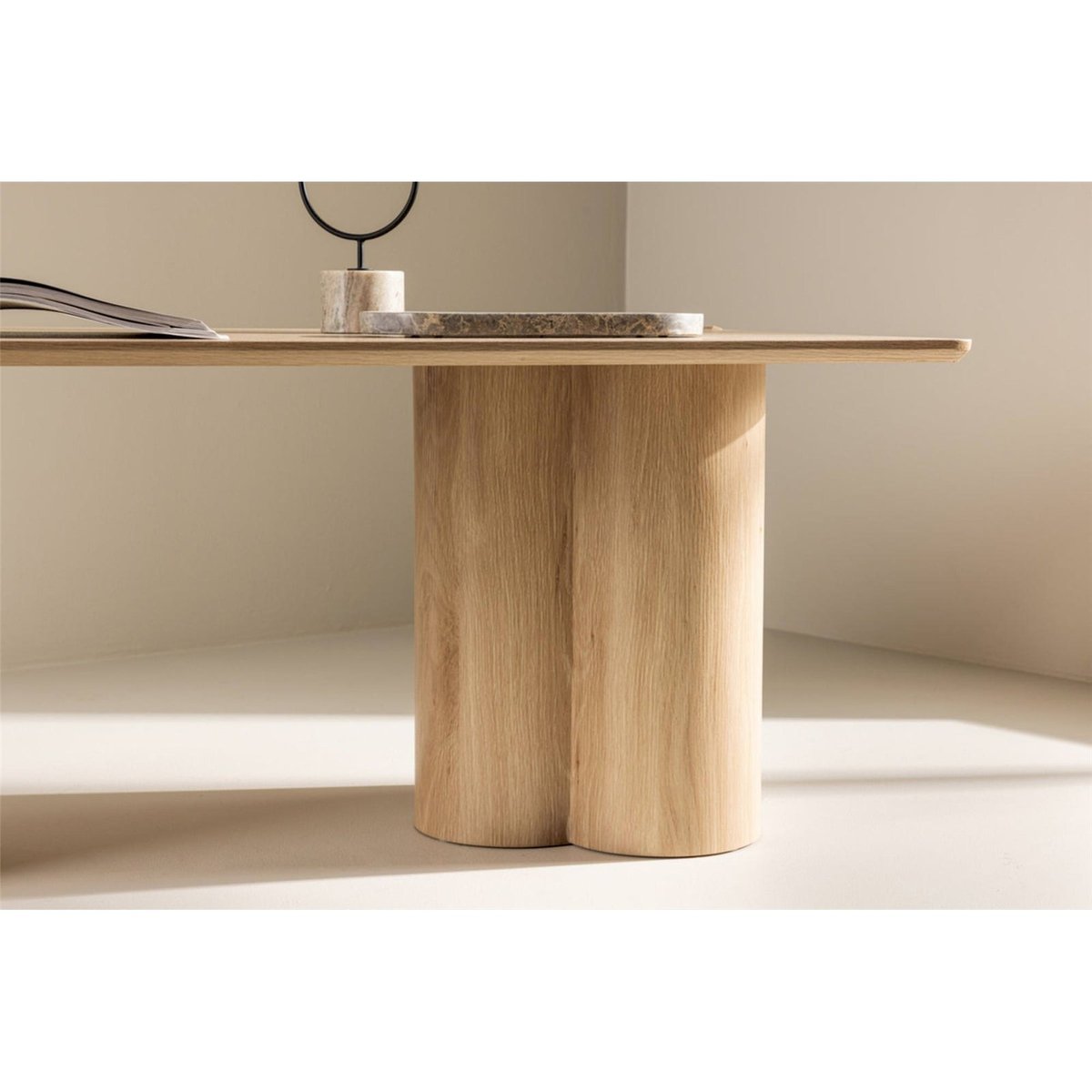 Table basse rectangulaire en chêne blanchi chêne blanchi, RECOLLECTION