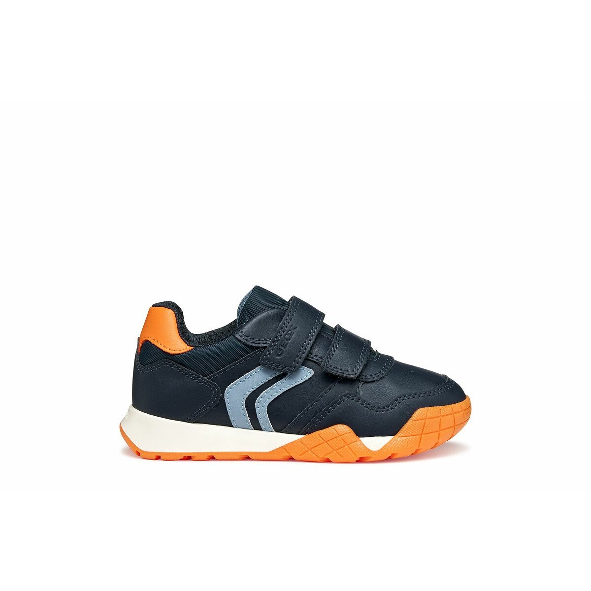 Zapatillas con velcro transpirables Rann-E azul marino/naranja, GEOX
